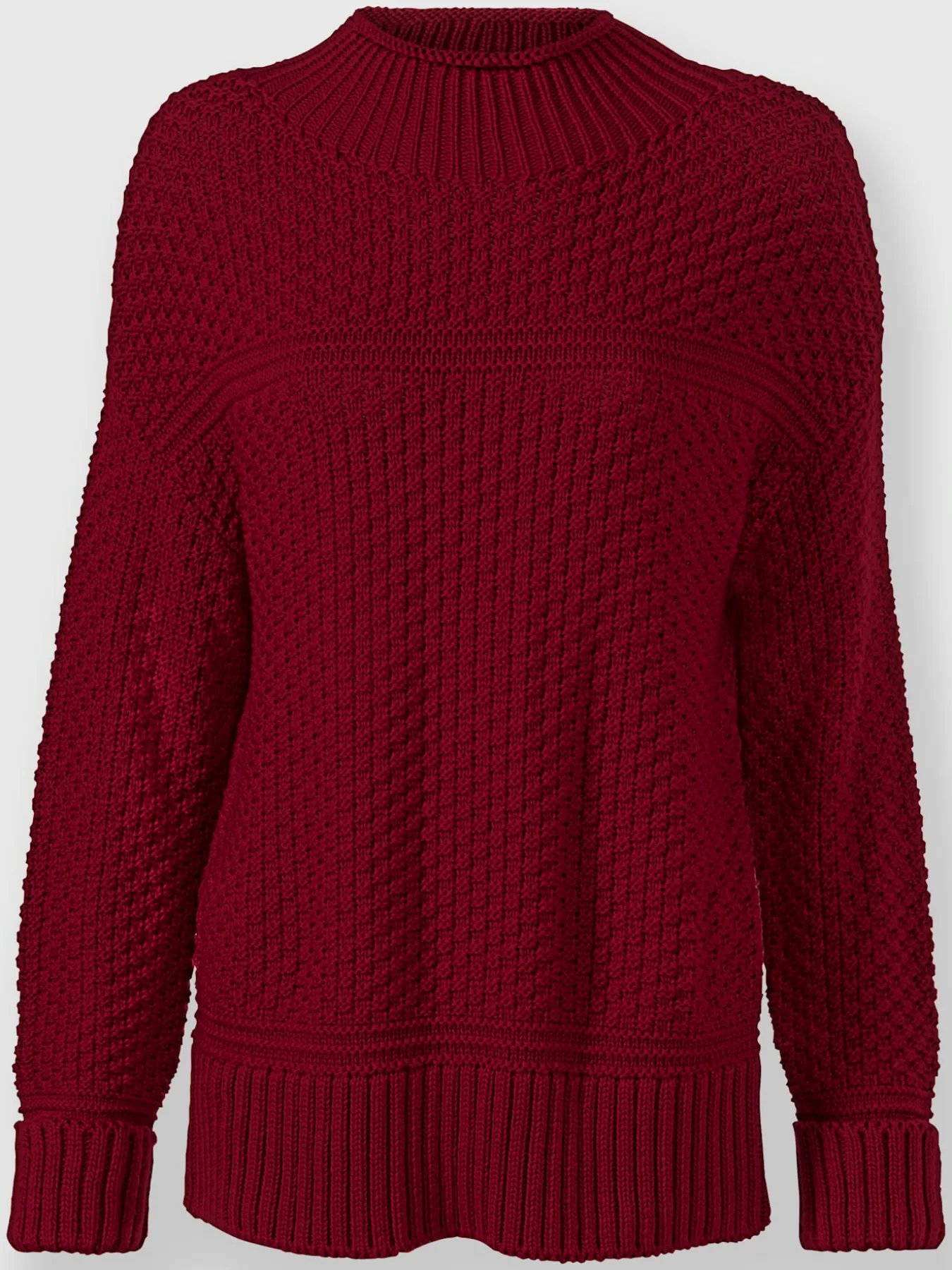 Pull à col montant jolie structure tricot