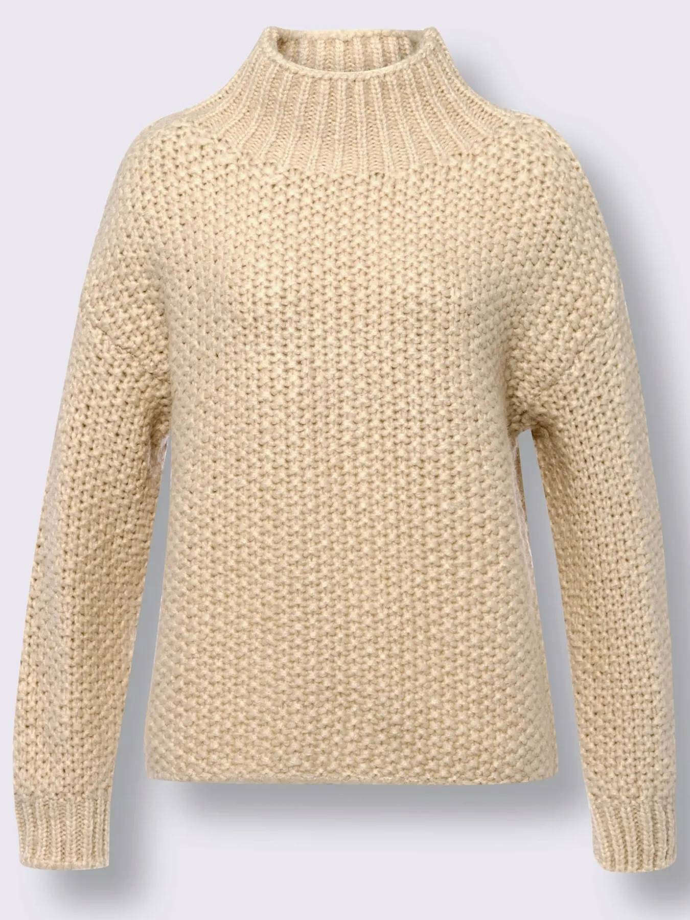 Pull à col montant jolie structure tricot