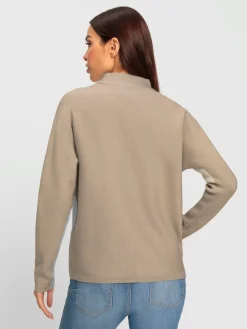 Pull à col montant motif color block tendance