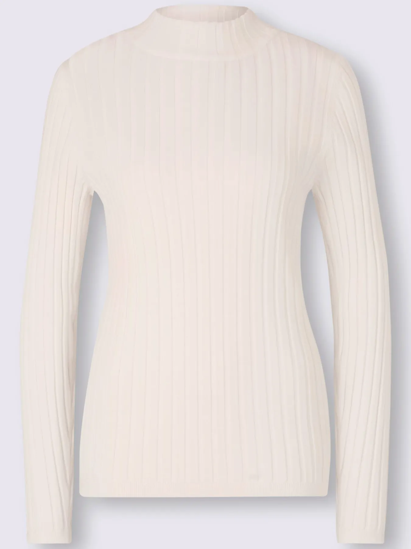 Pull à col montant tricot côtelé moderne