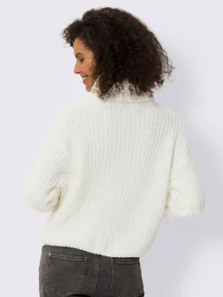 Pull à col roulé grand col roulé