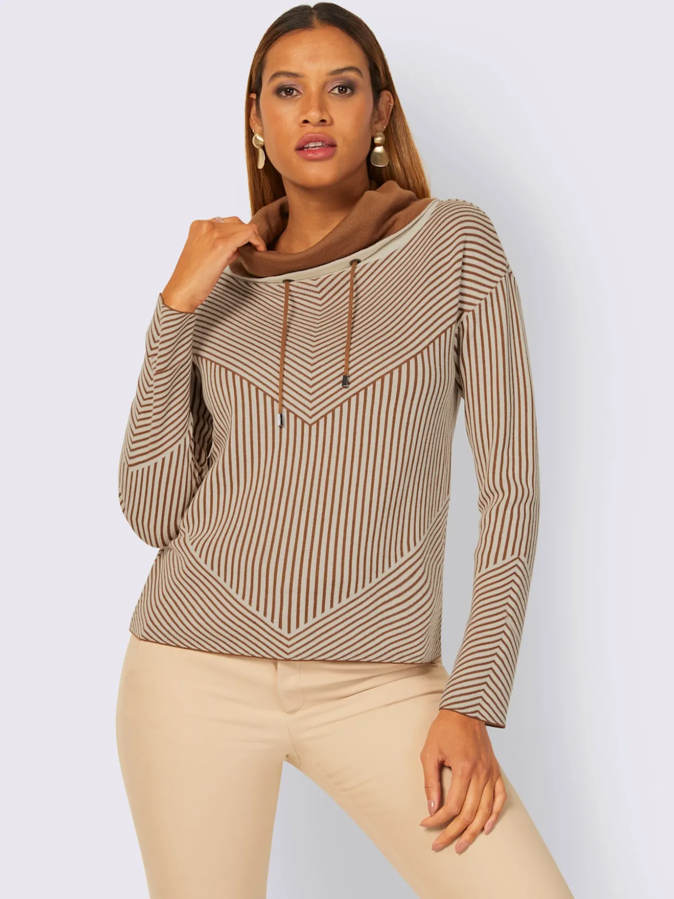 Pull à col roulé mélange de modal doux