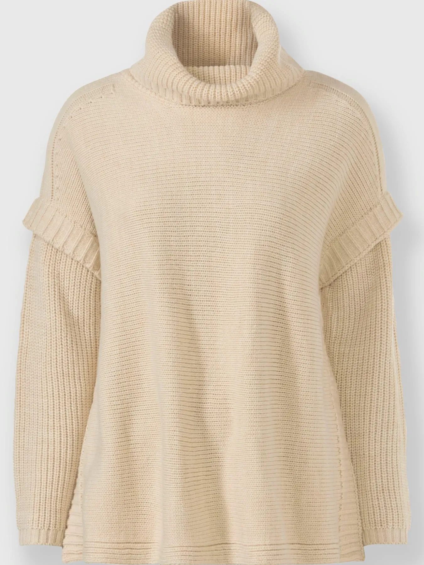 Pull à col roulé mélange de tricots moderne