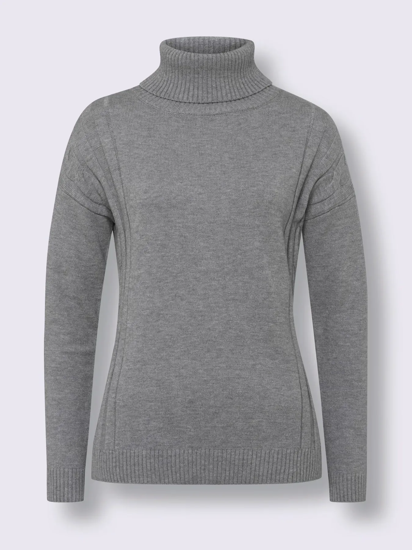 Pull à col roulé mélange de tricots moderne