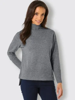 Pull à col roulé mélange mérinos/cachemire