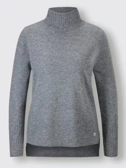 Pull à col roulé mélange mérinos/cachemire