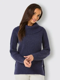 Pull à col roulé mélange mérinos/cachemire