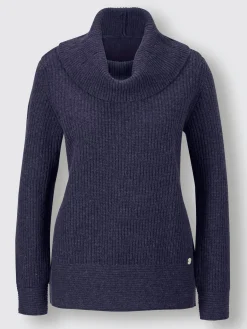 Pull à col roulé mélange mérinos/cachemire