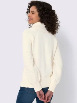 Pull à col roulé pur coton
