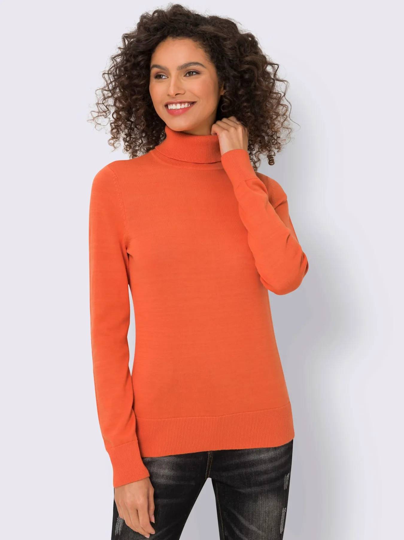 Pull à col roulé superbe basique facile à associer