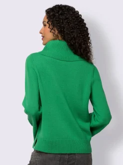 Pull à col roulé superbe broderie florale
