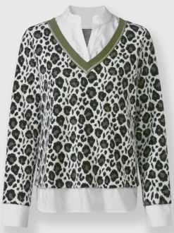 Pull 2 en 1 joli motif léopard