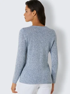 Pull à encolure en v 55% lin