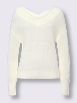 Pull à encolure en v encolure en v affinante