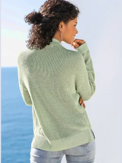 Pull à encolure en v jolie encolure en v avec bordure