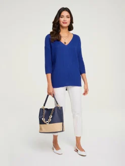 Pull à encolure en v look ample tendance