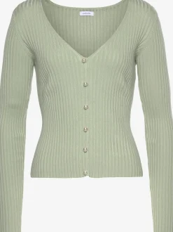 Pull à encolure en v pull affinant avec patte de boutonnage