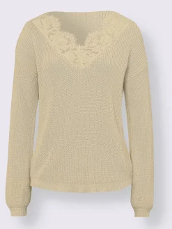 Pull à encolure en v pur coton