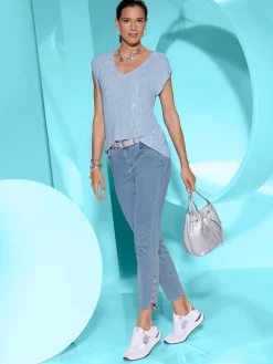 Pull à encolure en v viscose