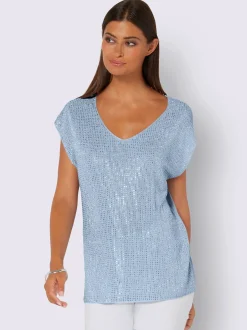 Pull à encolure en v viscose