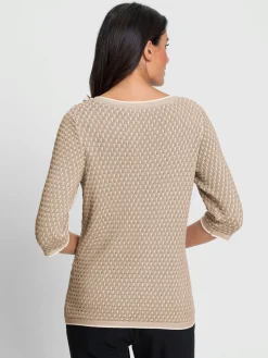 Pull à manches 3/4 55% coton