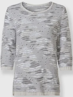 Pull à manches 3/4 50% coton
