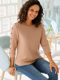 Pull à manches 3/4 50% coton