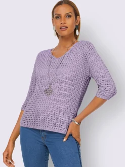 Pull à manches 3/4 50% coton