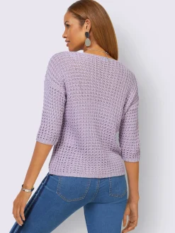 Pull à manches 3/4 50% coton