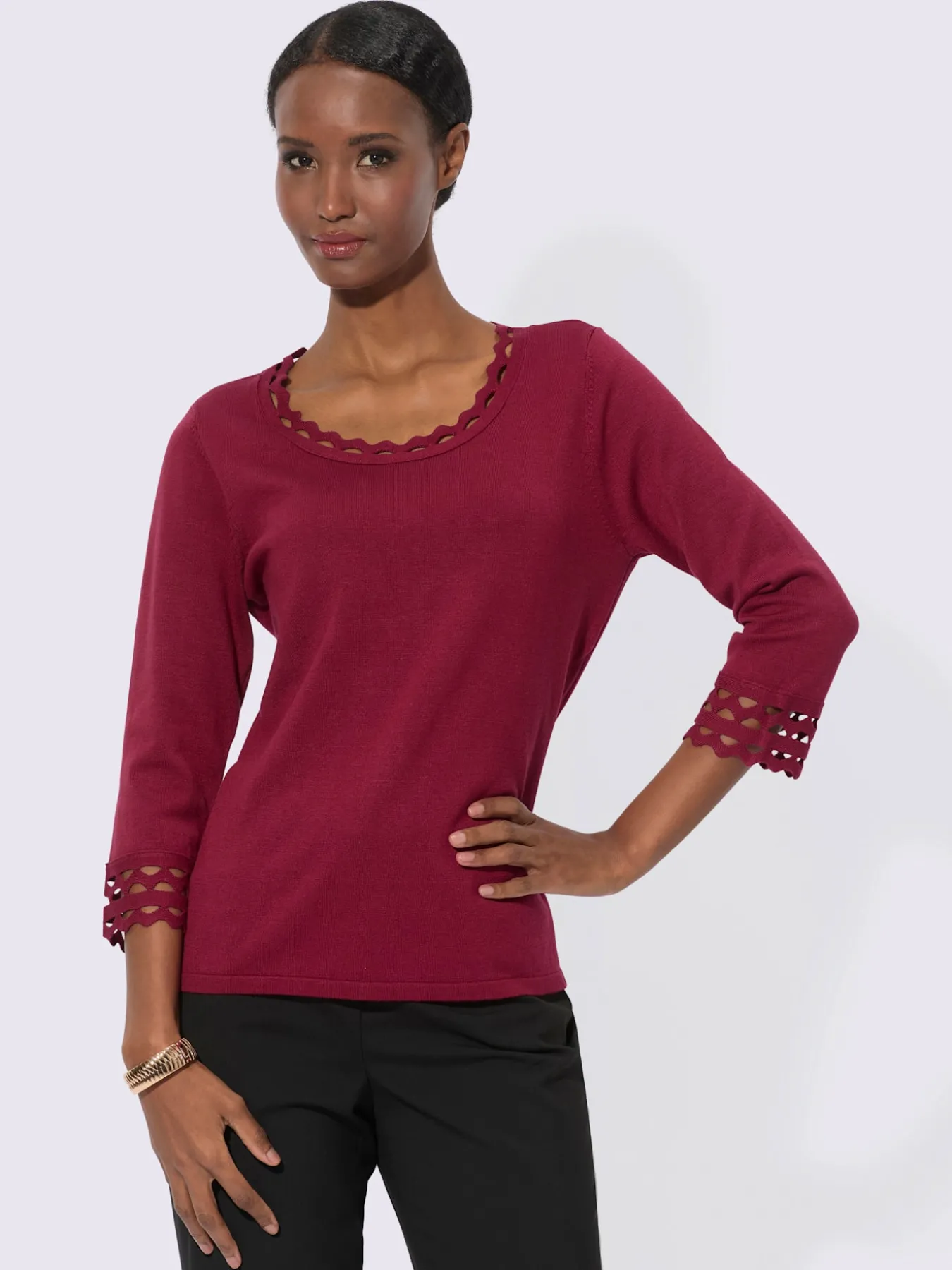 Pull à manches 3/4 30% lyocell