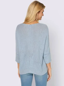 Pull à manches 3/4 fil fantaisie léger