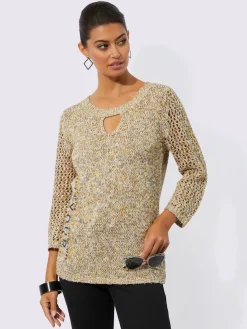 Pull à manches 3/4 joli mélange de fils