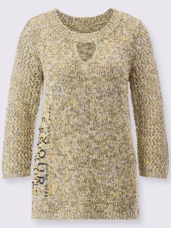 Pull à manches 3/4 joli mélange de fils