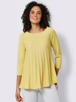 Pull à manches 3/4 mélange soie-cachemire