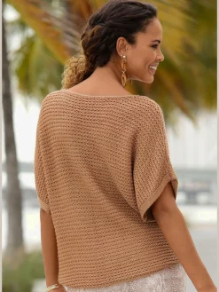 Pull à manches courtes pull d'été léger