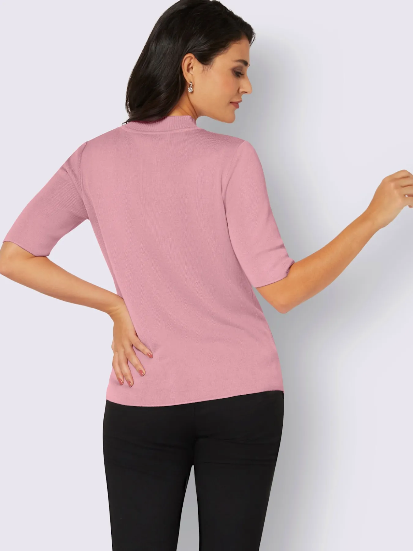 Pull à manches courtes tricot soigné