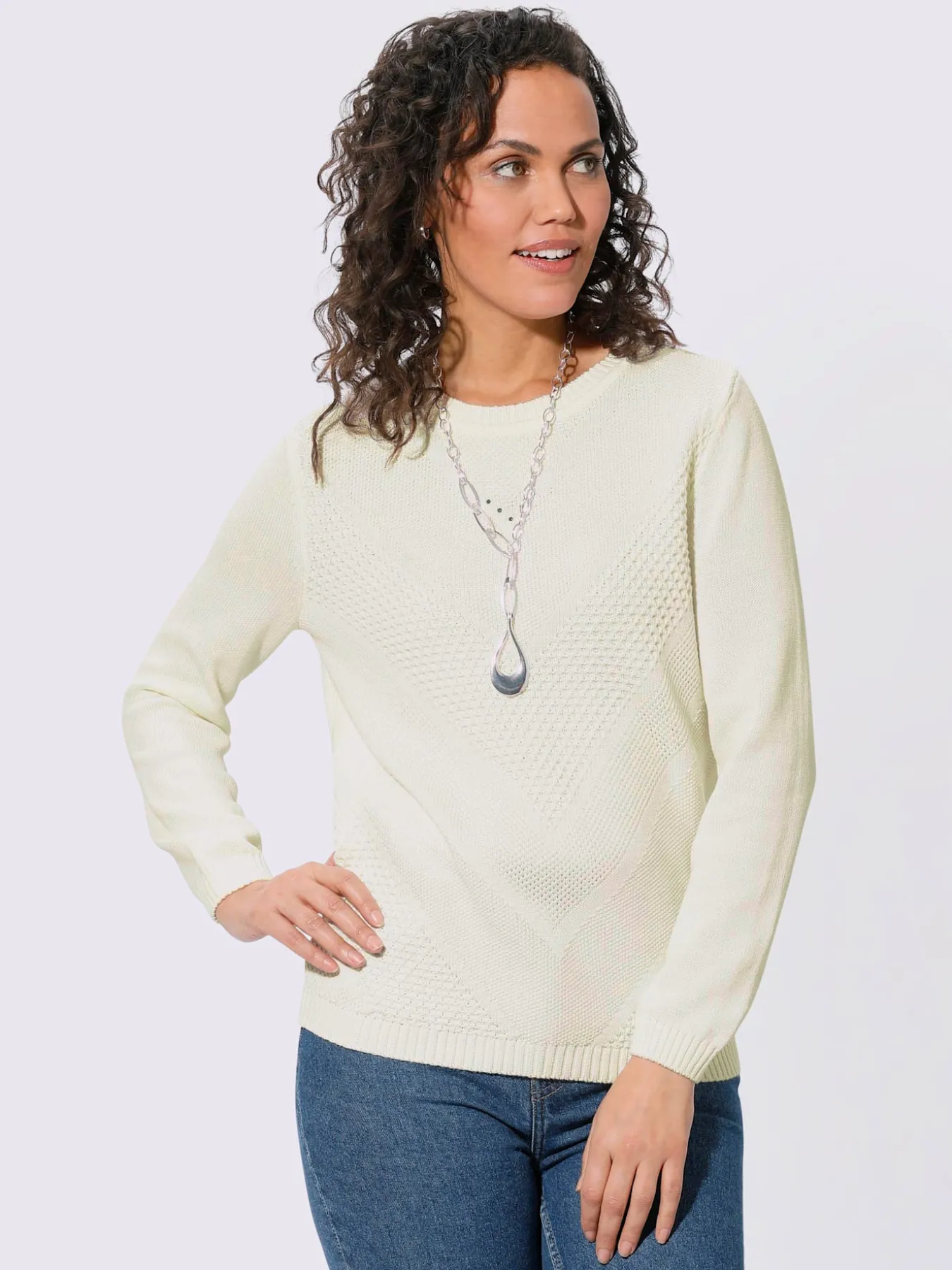 Pull à manches longues 50% coton
