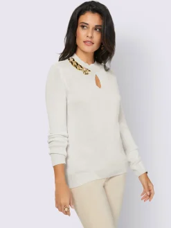 Pull à manches longues 10% soie