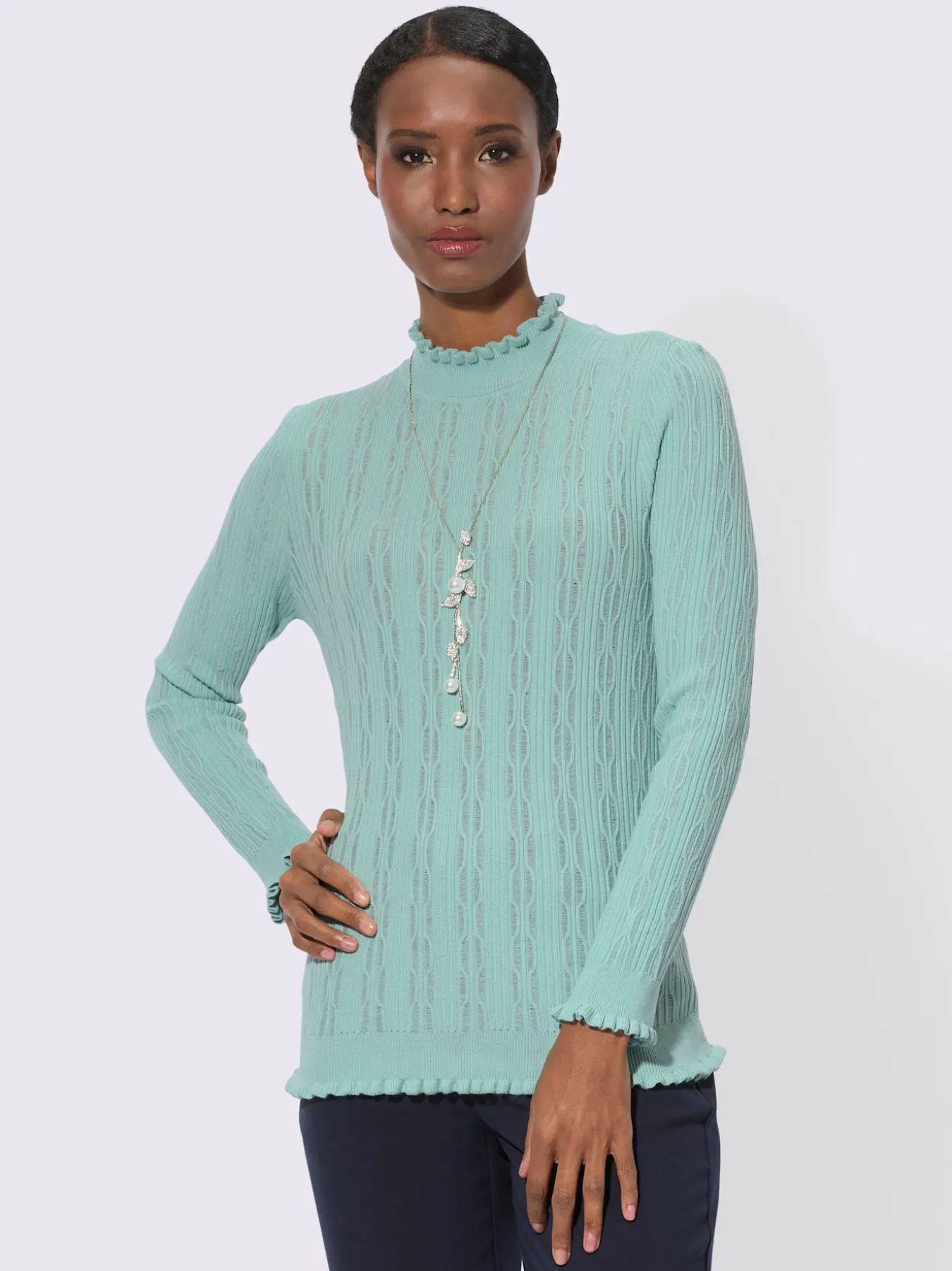 Pull à manches longues avec viscose (ecovero)