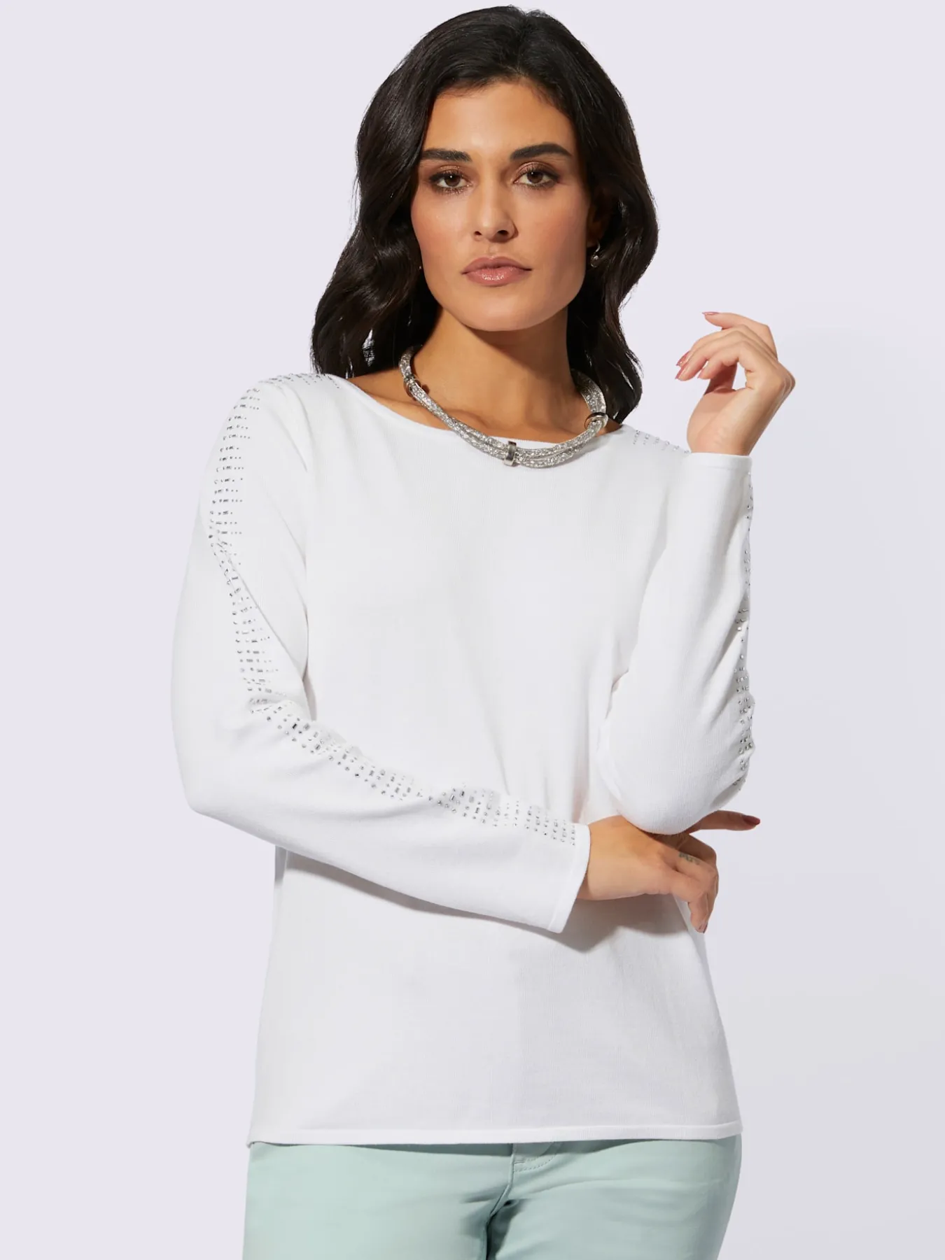 Pull à manches longues avec viscose (ecovero)
