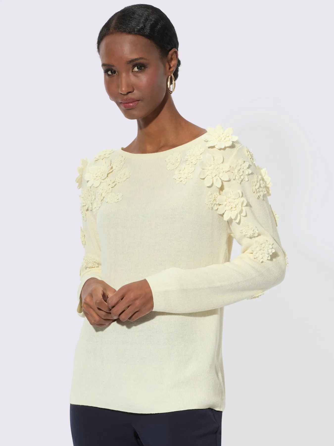 Pull à manches longues avec viscose (ecovero)