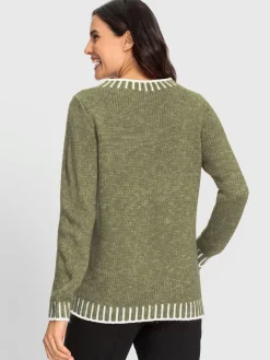 Pull à manches longues avec laine