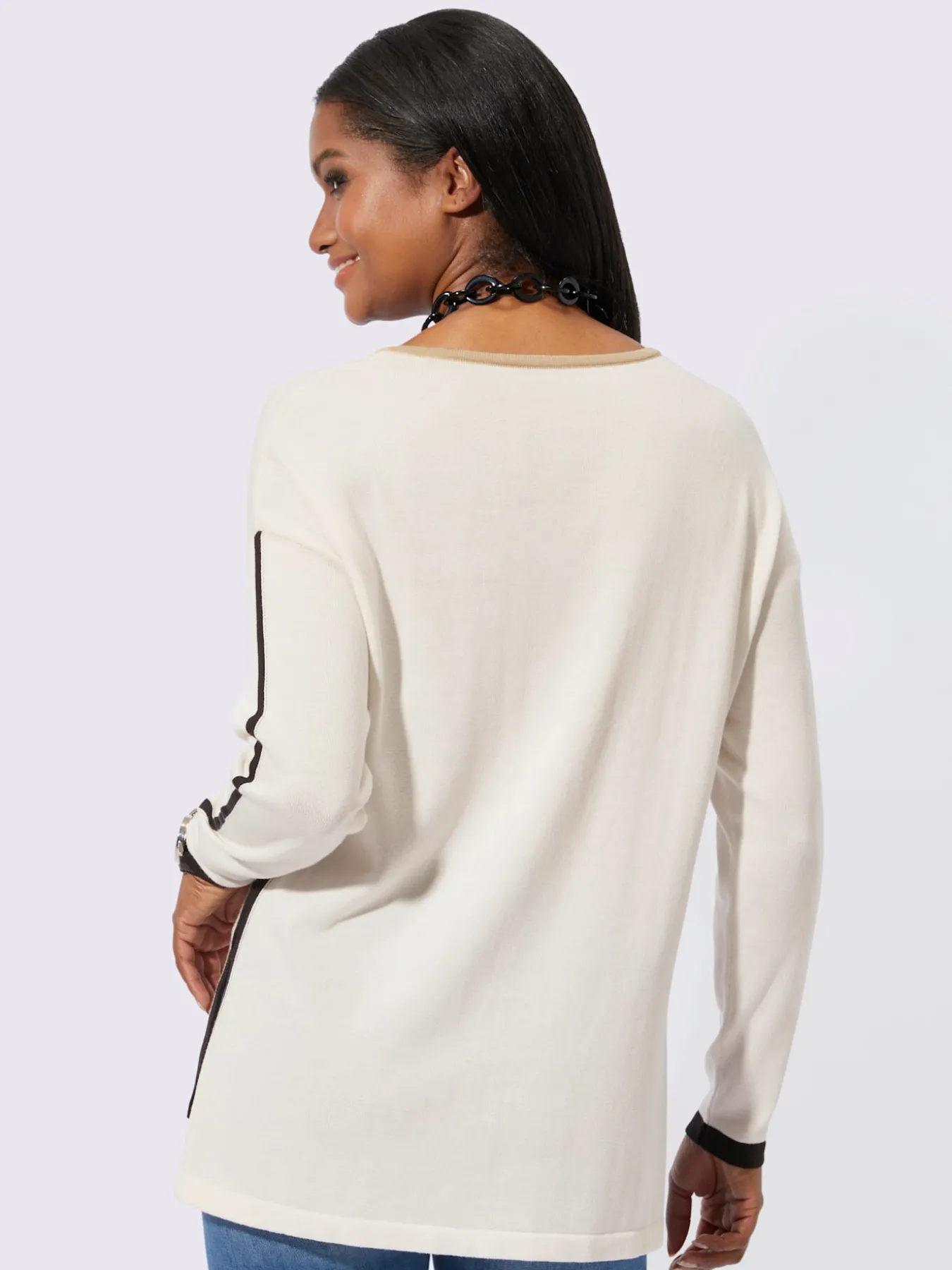 Pull à manches longues avec viscose