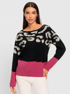 Pull à manches longues encolure en u discrète