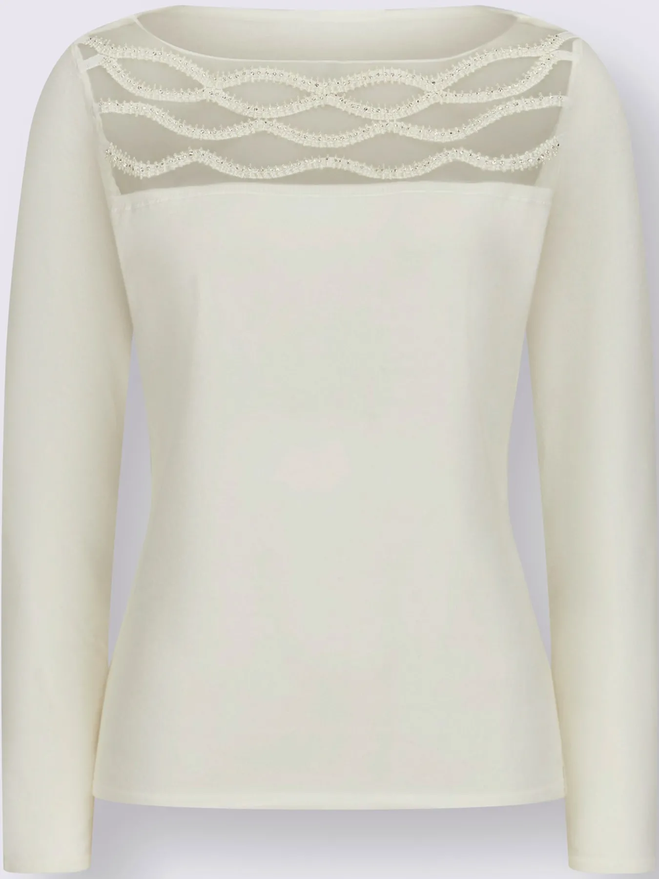 Pull à manches longues encolure en u féminine