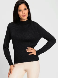 Pull à manches longues fil fantaisie brillant