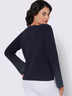 Pull à manches longues fil fantaisie brillant