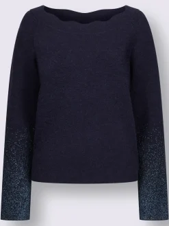 Pull à manches longues fil fantaisie brillant