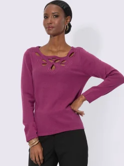 Pull à manches longues jersey fin indéformable