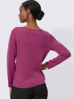 Pull à manches longues jersey fin indéformable